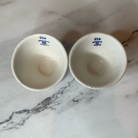 Elesva 455 Deft Holland Hand Painted Blue and White Floral Candle Holders - Picture 6 of 13